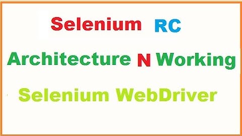 Selenium RC Architecture and working