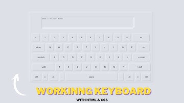 Working Keyboard with HTML and CSS | Neumorphism Keyboard Design | Code With Amir