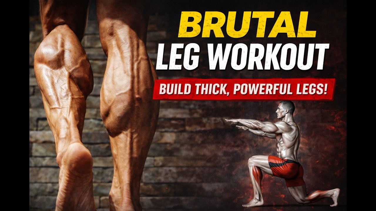 Brutal Leg Day Workout 🔥 Build Diamond Calves & Powerful Legs - YouTube