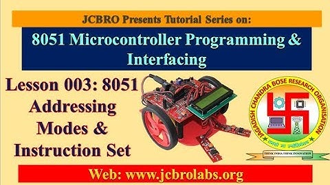 Lesson 003: 8051 Addressing Modes and Instruction Set