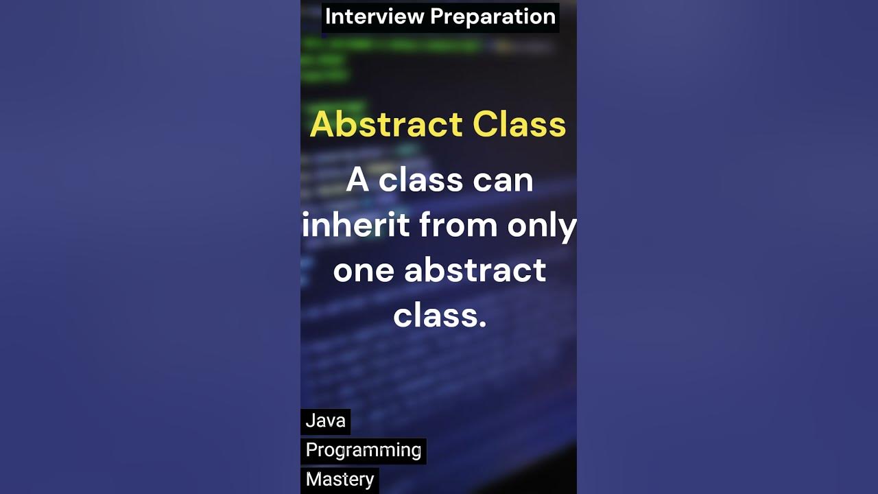 Difference between Abstract Class and Interface in Java #interview # ...