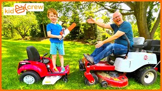 Landscaping race with zero turn, truck, tractor, chainsaw, and weed wacker. Educational | Kid Crew by Kid Crew 5,098,135 views 9 months ago 6 minutes, 1 second