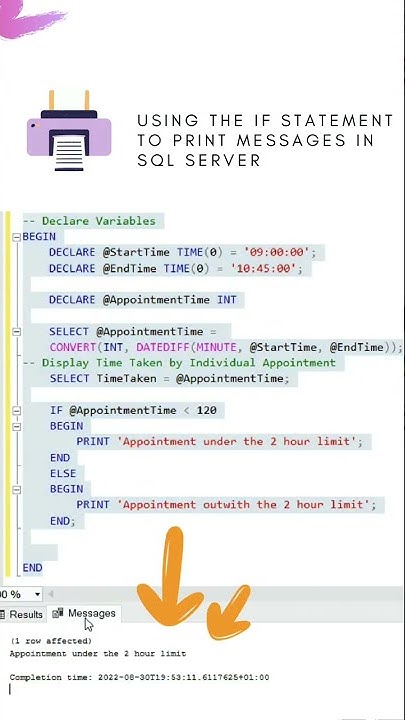 🖨📈 Using the IF Statement to Print Messages in SQL Server - YouTube