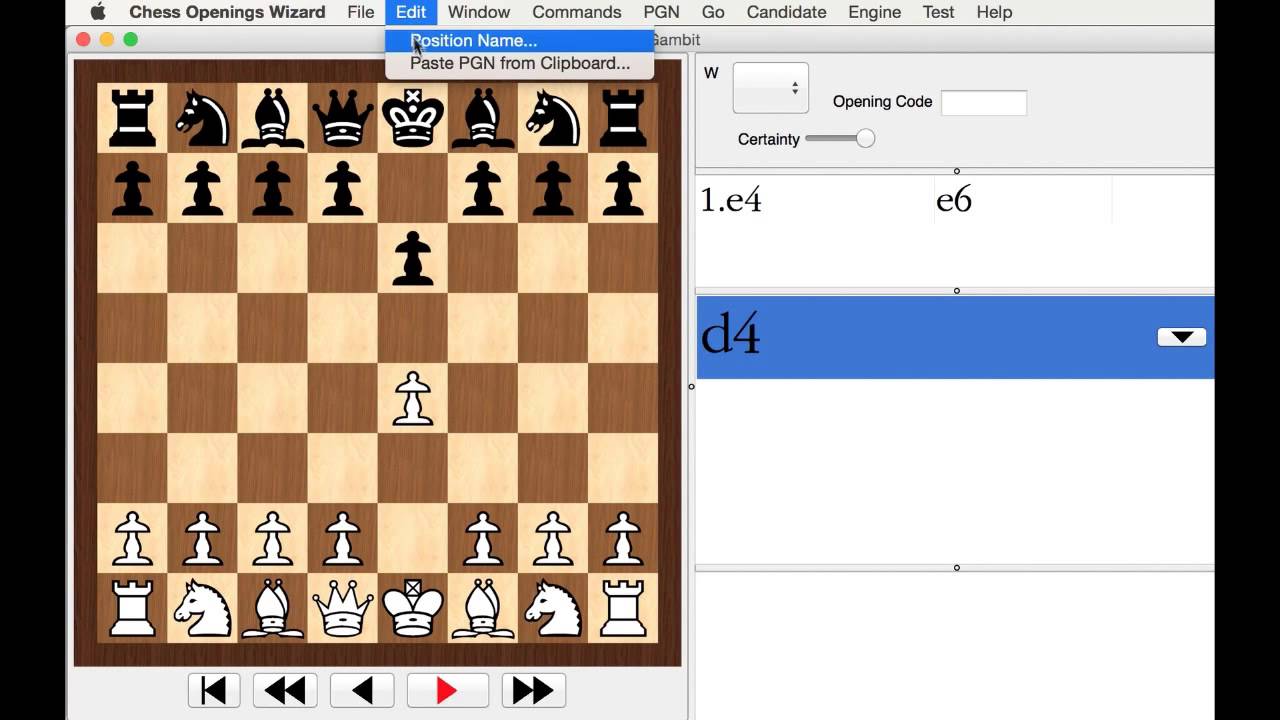Chess Openings Wizard in Two Minutes 