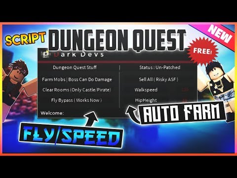 New Roblox Script Dungeon Quest Gui Farm Dungeon Fly