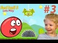 Продолжение игры Red ball 5 Часть #3. Красный шар против зеленых паучков