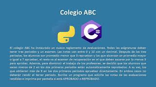 Aplicación de consola: Colegio ABC (python y c#)