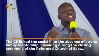 Murkomen raises alarm over rising youth indiscipline, cites failing family structures.
