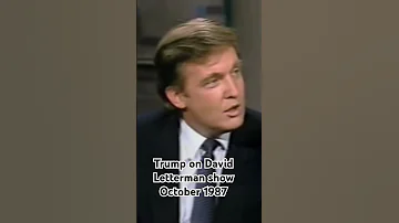 Trump On David Letterman October 1987 