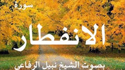 سورة الانفطار بصوت الشيخ   نبيل الرفاعي 82