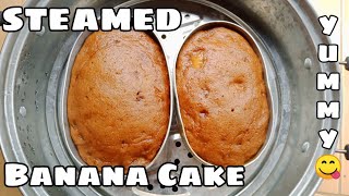 D.I.Y STEAMED BANANA CAKE | OVERIPE SABA AT 3 CUPS NG HARINA