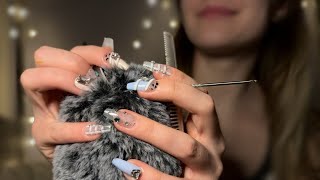 NO TALKING Scalp Check + Massage (Stick, Comb, Plucking,  Brushing) [ASMR] for Study, Focus, Sleep