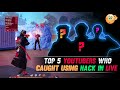 Top 5 youtubers who caught using hack in live  para samsunga3a5a6a7j2j5j7s5s7s9a10a20