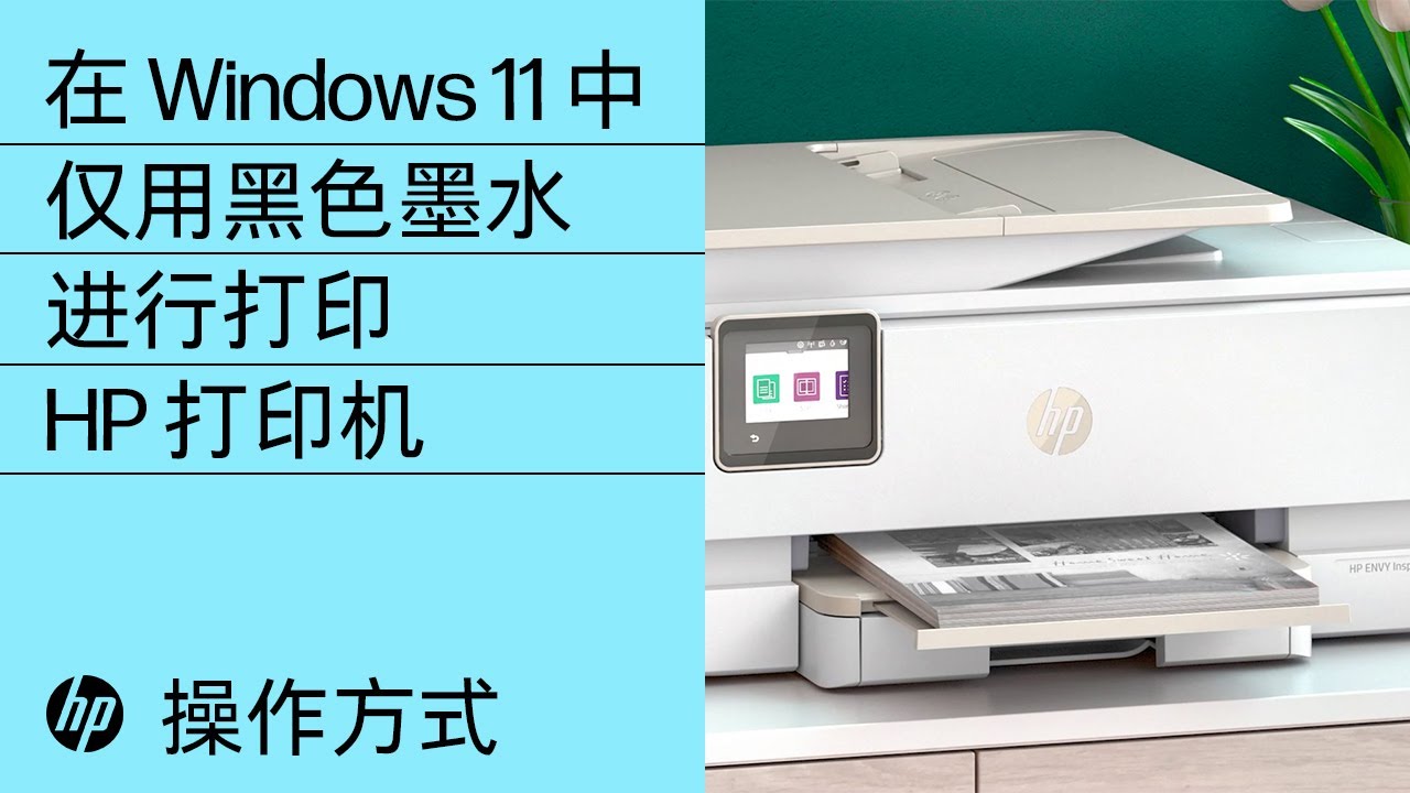 如何在Windows 11 中仅用黑色墨水进行打印| 惠普打印机| HP Support