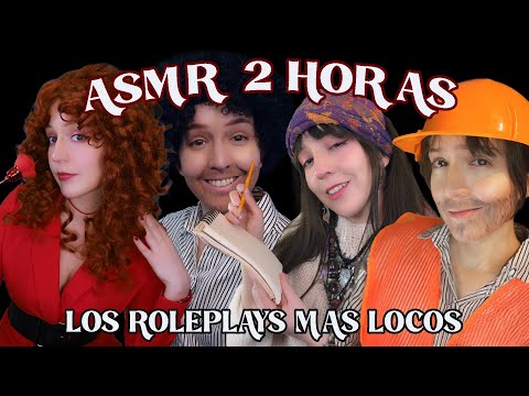 ⭐ASMR 2 HORAS 😴 Roleplays divertidos y graciosos (Bob Ross, señorita Belo, albañil, hippie)