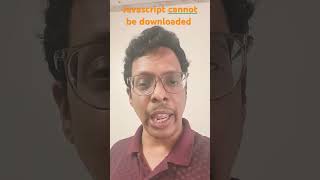 Javascript Cannot Be Downloaded