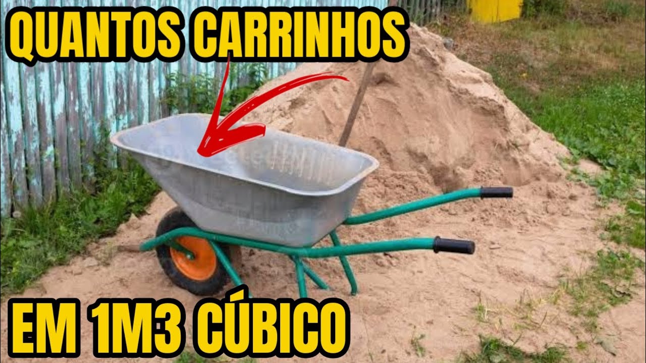 QUANTOS CARRINHOS RENDE EM UM METRO CÚBICO DE AREIA, VEM COMIGO VOU TE ...
