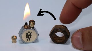 Making Lighter ( turning rusty Nut into a micro Lighter )