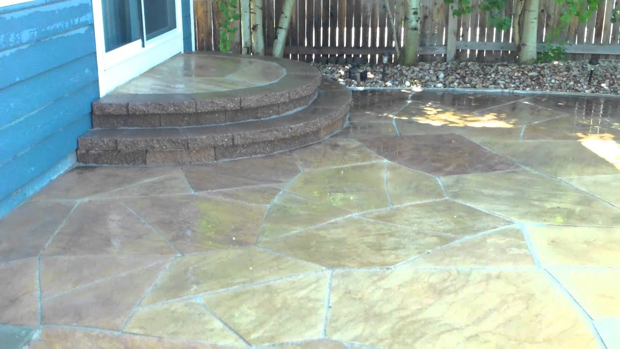 Buff Flagstone Patio Installed By Denver Landscape Contractor In Colorado YouTube