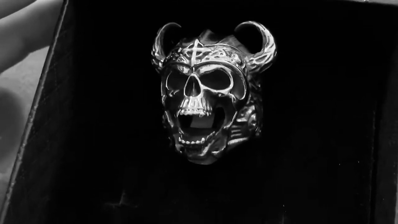 Nordic God of War Viking Warrior Skull Ring – GTHIC