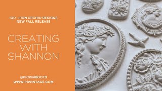 NEW IOD - Roses , Frames, Cameo Mould,  Fruitful Harvest & Vintage Texture Stamps, Brocante Transfer
