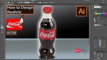 Incredible Coca Bottle Drawn in Illustrator  - So Realistic That You Will Be Ready To Drink It 😋😋😋