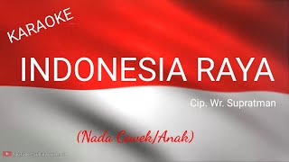 KARAOKE 'INDONESIA RAYA' Nada Cewek.. Cocok untuk anak-anak.