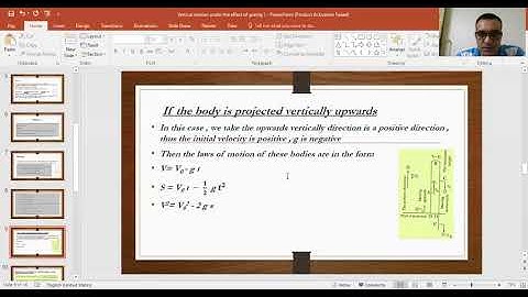 Vertical motion under the effect of gravity  free fall