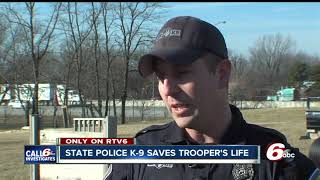 Indiana State Police trooper opens up about the night his K-9 partner saved his life