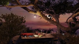 Treetop study ambience 📖 | Sunrise ambience | Early morning birds sounds | Alluring Ambience