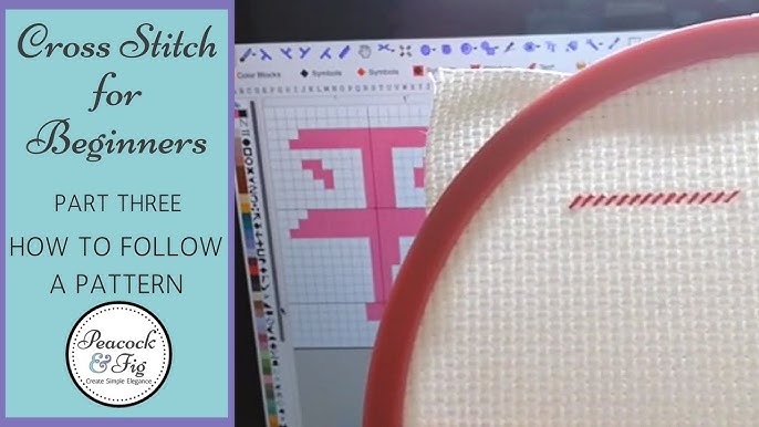 Cross stitch pattern design for beginners - Peacock & Fig