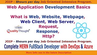 Web Application Development Basics  | MERN | Complete Full Stack Developer | Quality Thought screenshot 5