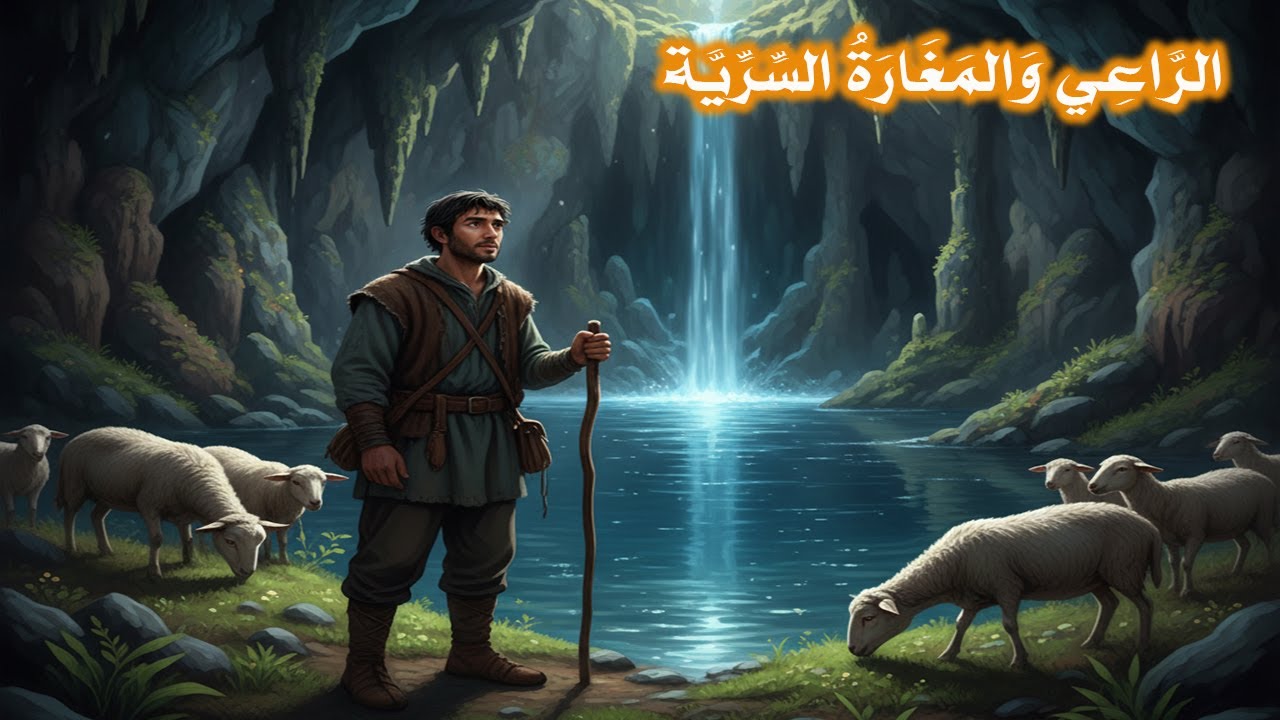 الراعي وَالمغارة السرية، حكاية راعي فقير تضطره الحاجة للهجرة حيث اكتشف المغارة السرية، قصص قبل النوم