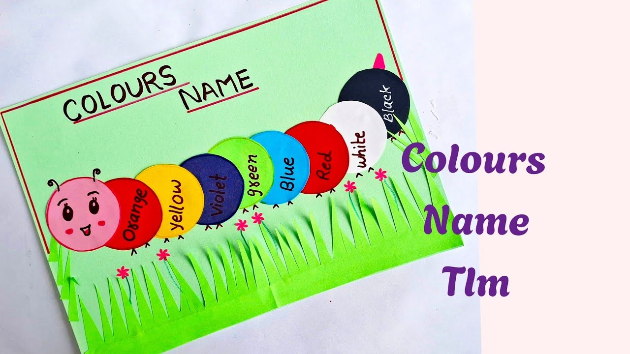 Colours Name tlm |How to make colour Name tlm |English tlm for primary ...