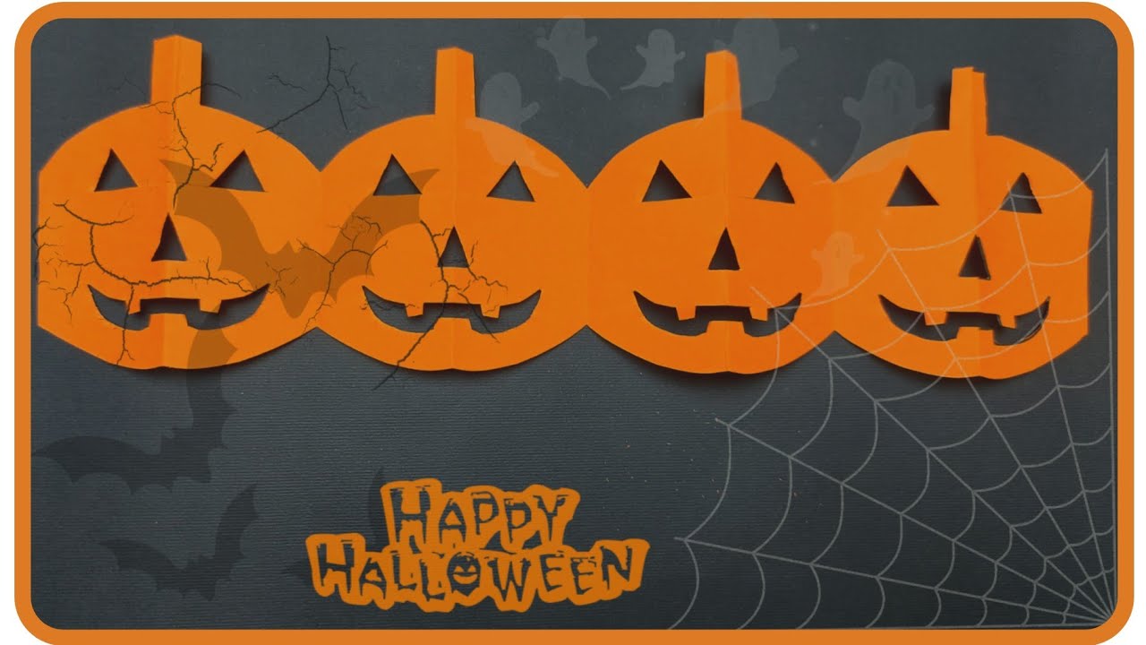 DIY Halloween Pumpkin Paper Chain Easy Halloween Paper Crafts YouTube