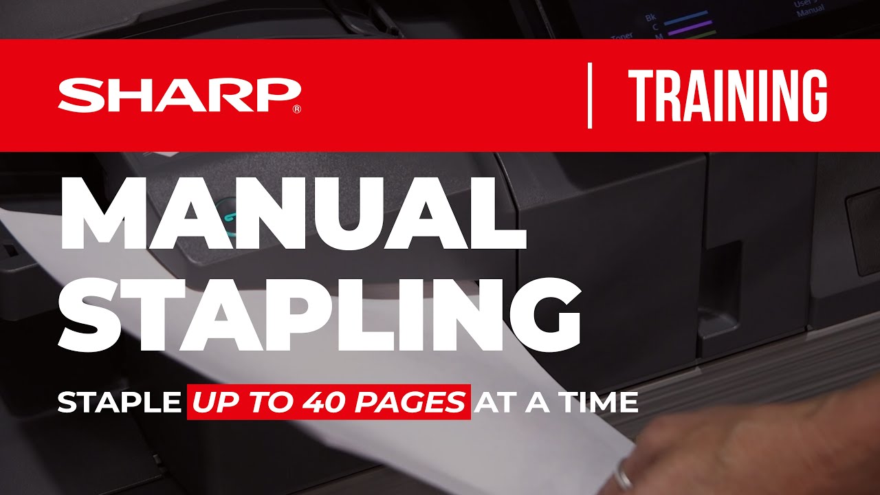 Manual Stapling on Sharp Devices Made Easy | BP-FN12, FN15, FN16 Guide ...