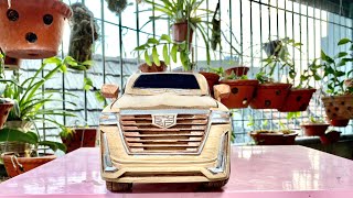wood carving _ cadilla 2021 (new model) _ wooden car