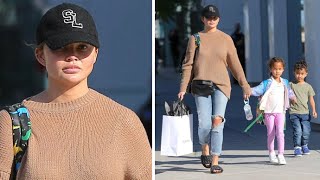 Chrissy Teigen Treats Adorable Children Luna And Miles To A Shopping Spree