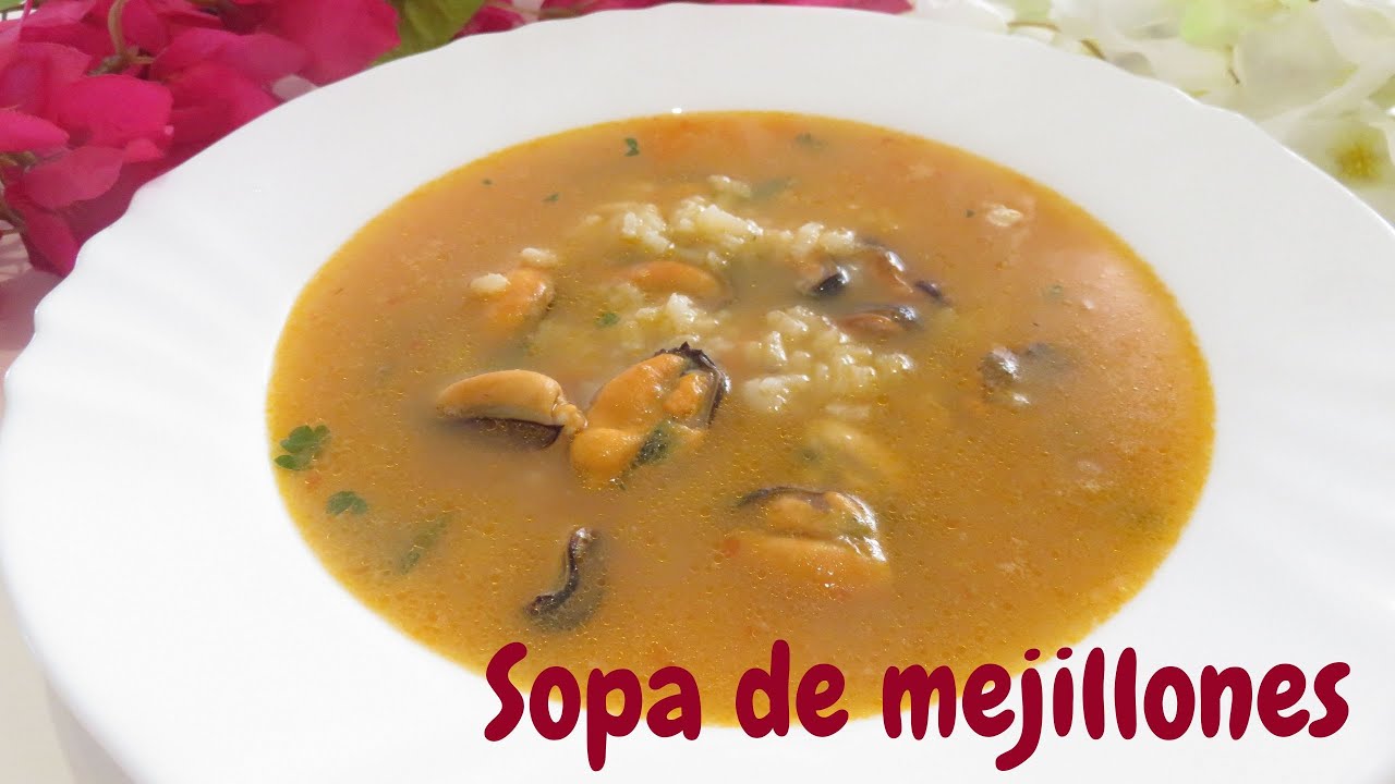 Sopa de Mejillones 😍 Receta Muy Fácil