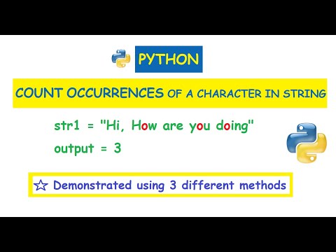 Python : Count no of occurrences of a character in string