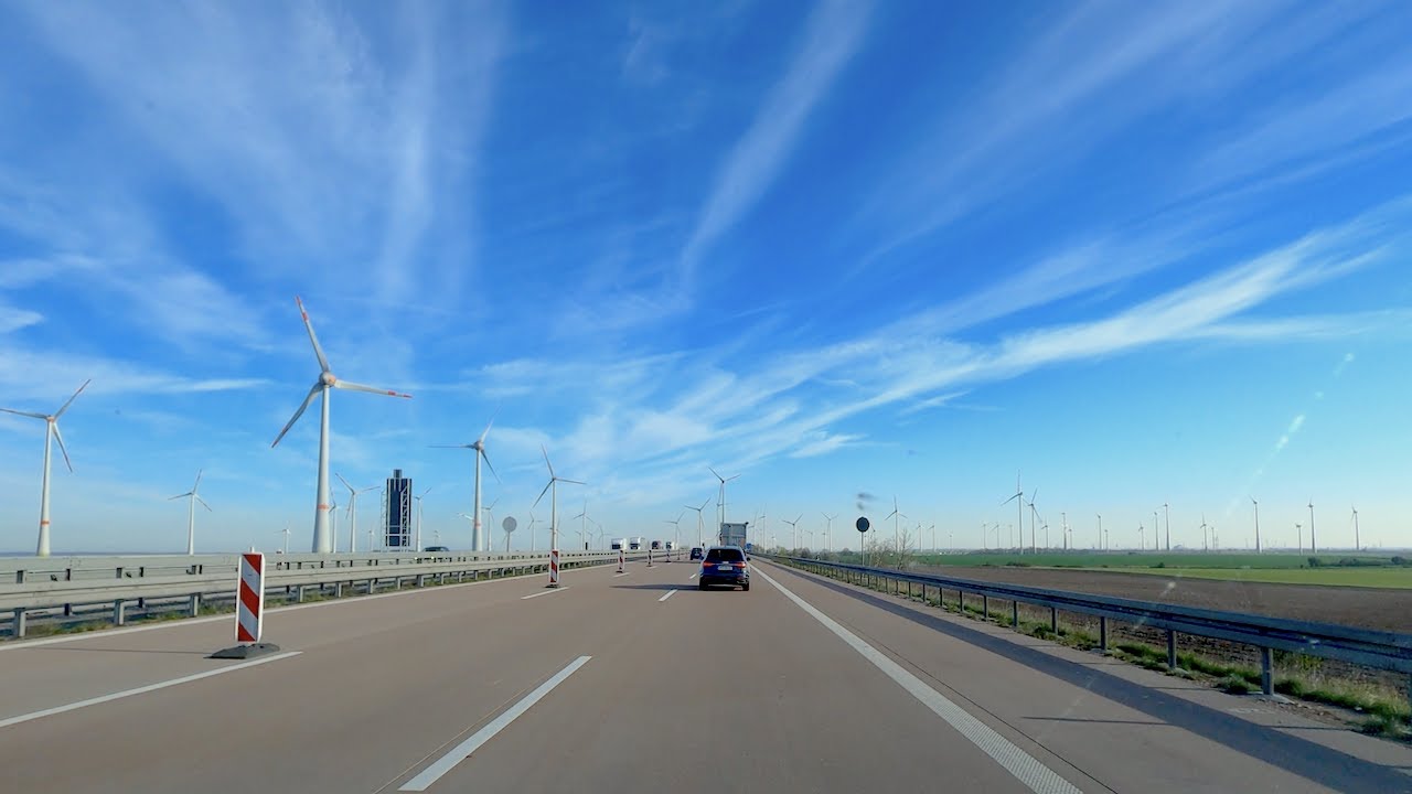 Wind Farm on German Autobahn
