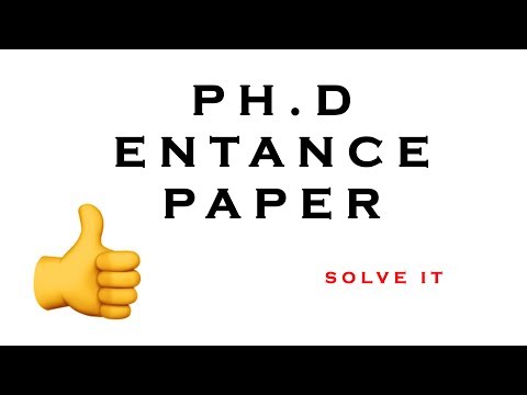 VTU PhD Entrance Exam Paper 2017 | VTU | Belagavi - YouTube