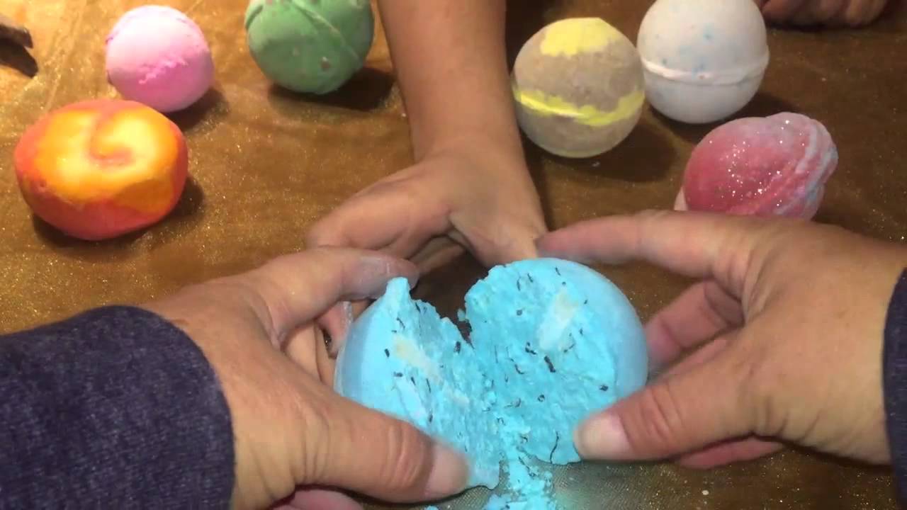Cutting Lush Bath Bombs!! YouTube
