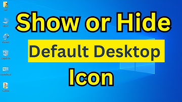 How To Show or Hide Default Desktop Icon in Window 10 || EMK Tech Zone
