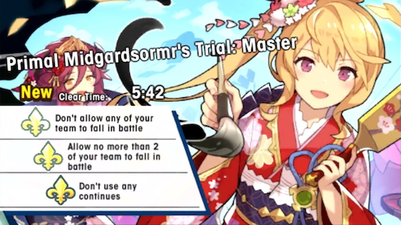 Dragalia Lost - Primal Dragon Trials | Primal Midgardsormr's Trial: Master (Solo) [Full Clear]