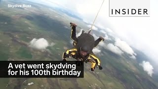 100-year old vet goes skydiving
