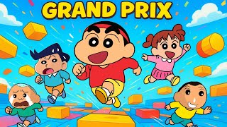 Shinchan VS His Friends In Stumble Guys Grand Prix Mode 😱 | Shinchan Playing Stumble Guys 😂 screenshot 3