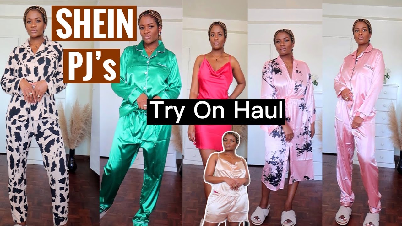 SHEIN Pyjama Try-On Haul | Sleepwear, Very Cheap Elegant Pieces - YouTube