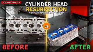 From Destroyed to Perfect! Cylinder Head Height Restored With Welding! #shorts