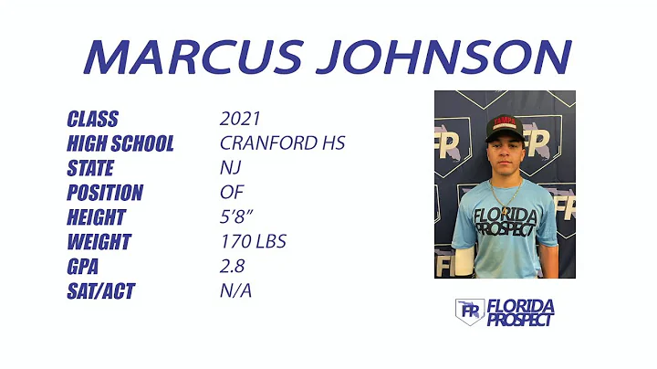Marcus Johnson | 2021| Cranford HS, NJ | Outfielder